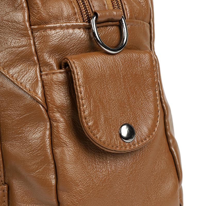 Geantă de umăr din piele moale pentru femei, geantă crossbody, geantă de mână de mare capacitate, geantă de mână pentru mamă