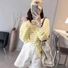 Women's 2024 Korean Retro Striped Color Block Sun Protection Long Sleeve Top
