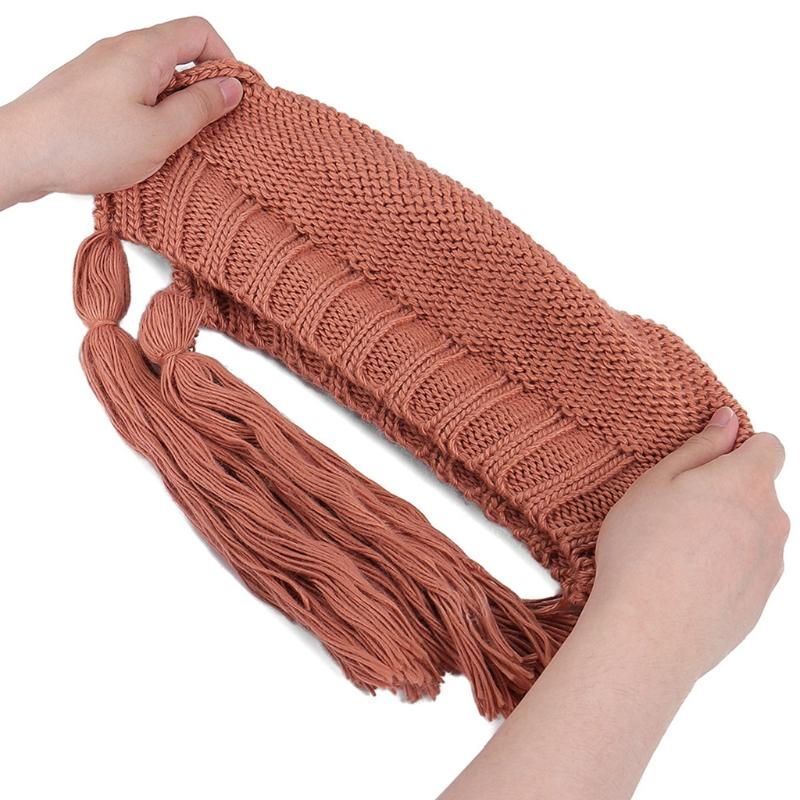 Creative Braid Beanie Hat Knit Hat with Ear Flaps Wool Hat Lei Feng Hat Wild Girl for Outdoor Cold Weather Skiing Ri