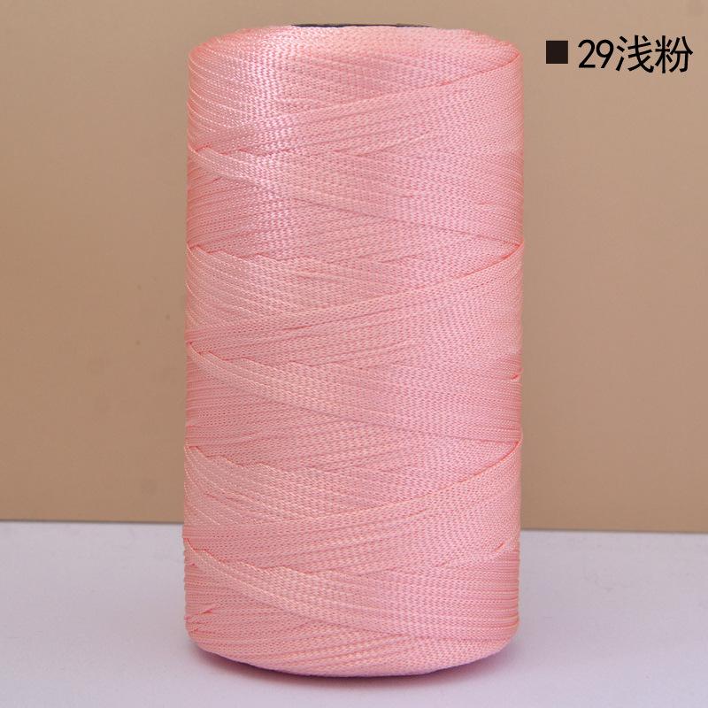 Mercerized Cotton Linen Light Body Ice Silk Flat Belt Wool Hand-Woven Crocheted Diy Hook Bag Hat Seat Cushion Hollow Thread