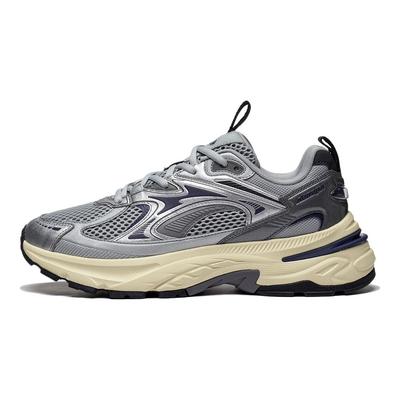 Aurora 2K Flat Heel Round Toe Wear-Resistant Low-Top Casual Shoes Men Sneakers Gray Beige AGCT107-4