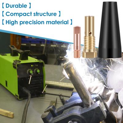 15 Stück Gaslose Düsenspitzen Schweißset 0,8/0,9mm Fülldraht Gaslose Düse Schweißspitzen Ersatz für MIG Schweißgerät Schweißwerkzeuge