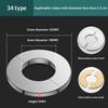 Self-Adhesive Stainless Steel Faucet Decorative Cover Easy Install Chrome Finish Universal Fit for Shower Bathroom Sink DIY Project