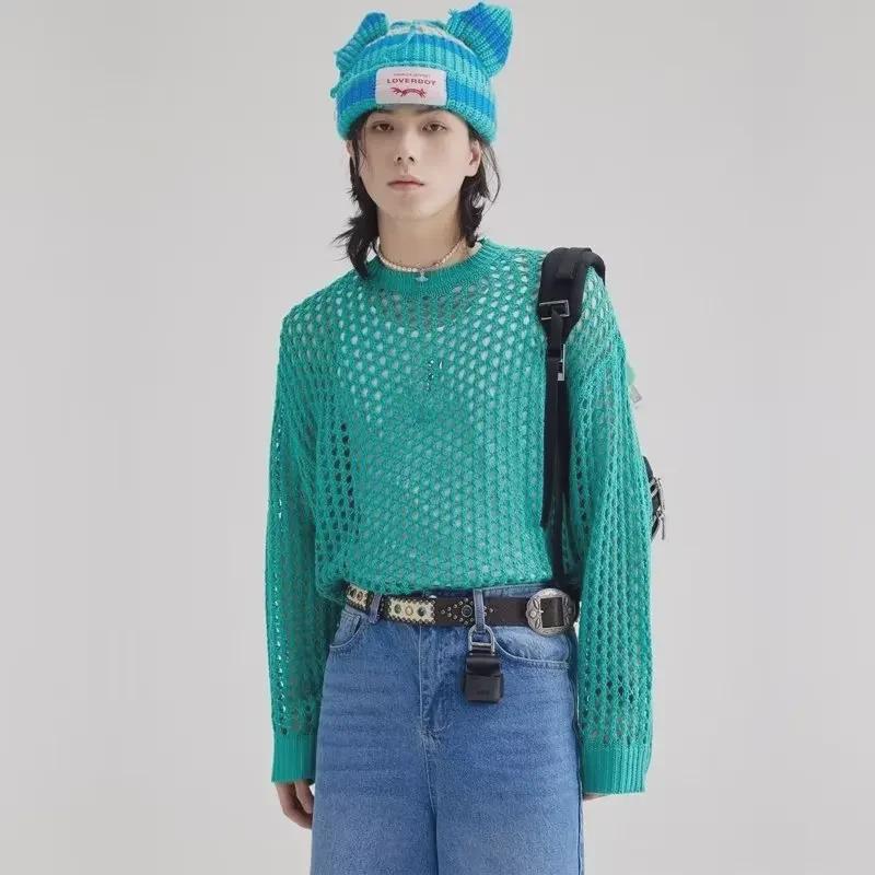 2023 Unisex Casual Hollow Design Round Neck Sweater