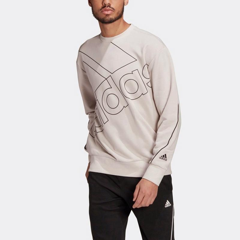 Adidas U Favs Q1 Sweater With Logo Print Men Sweatshirt Fawn-Brown GK9373