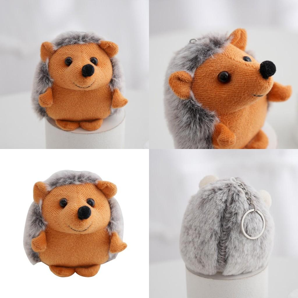 Cute Hedgehog Plush Keychain Mini Animal Figure Soft Pp Cotton Filling