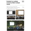 60 Inch Projector Screen 4:3 HD 4K Foldable Portable Double Sided Projection Anti-Crease Movie Screen Curtain with Hooks for Indoor Outdoor Home