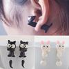 Earrings Cartoon Animal Shape Polymer Clay Handmade Ear Studs for Party