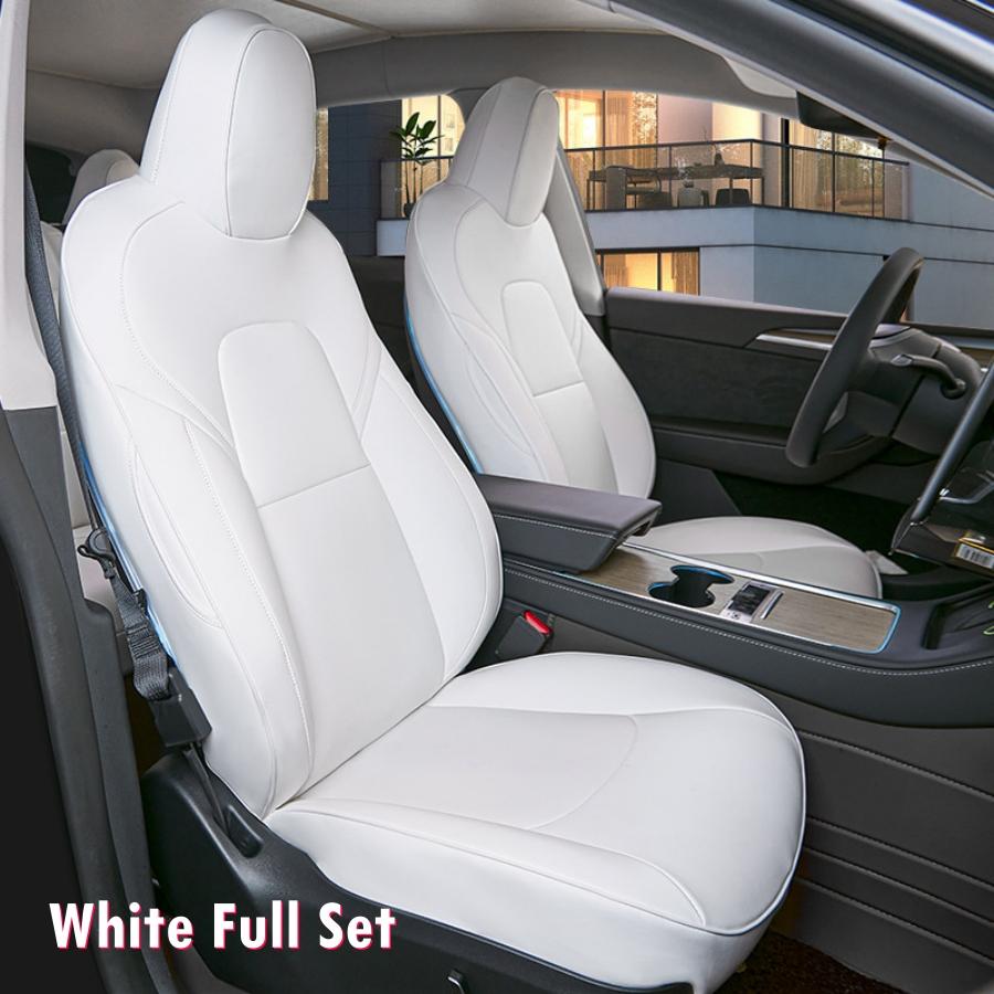 For Tesla Model Y Juniper 2025 Seat Covers 5 Seater for Model Y 20-24 Dog Pet Seat Covers Nappa PU Front & Rear Seat Protectors