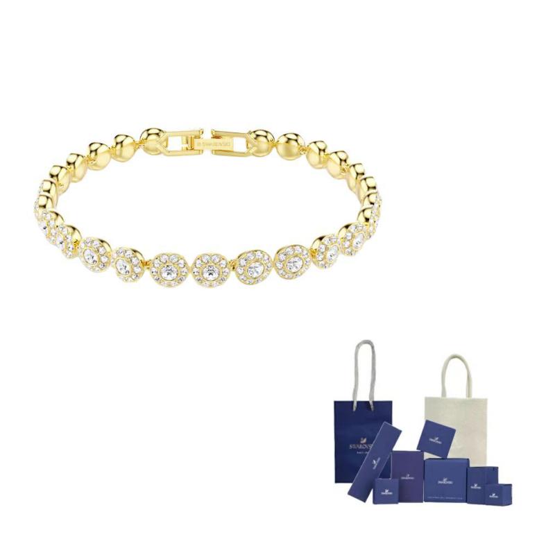 Swarovski Una Paved Design Imitation Crystal Bracelet Unisex Bracelets White 5749386