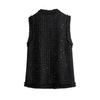 Chic V-Neck Single-Breasted Slim Vest