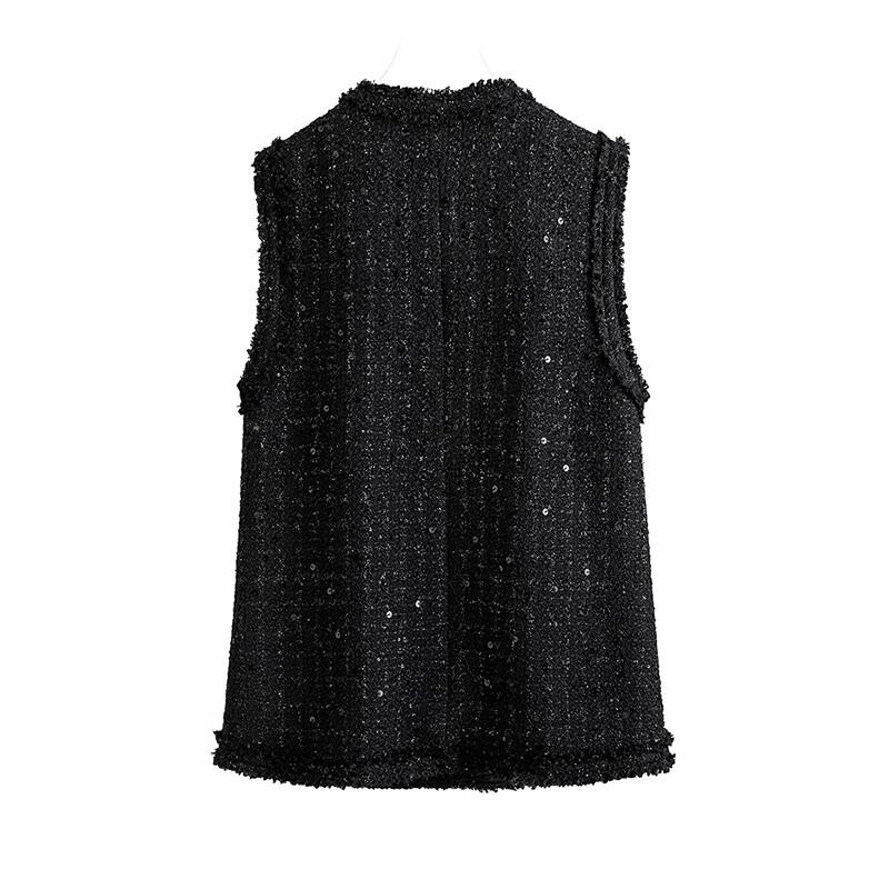 Chic V-Neck Single-Breasted Slim Vest