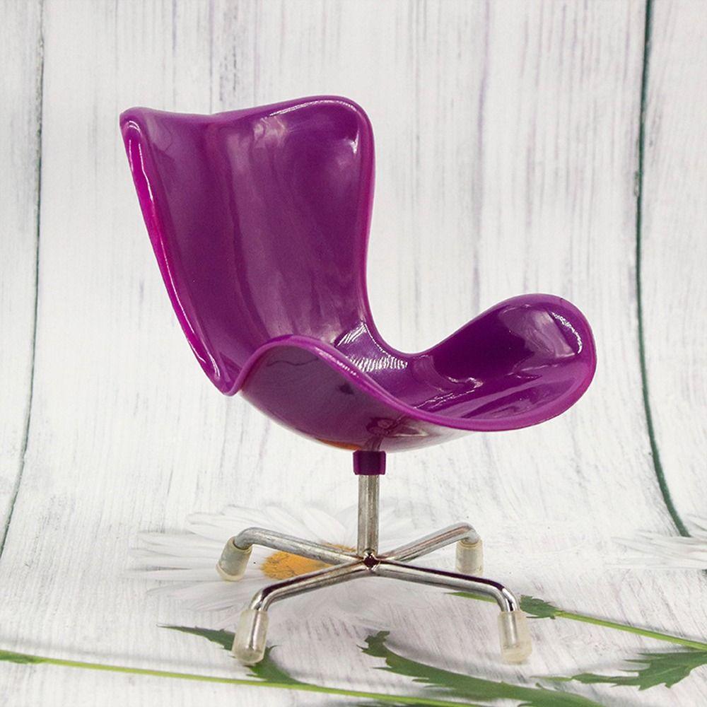 Simulationspuppenhausstühle Freizeitsessel Plastik-Eiersessel Mini-Stuhl Kinderspielzeug