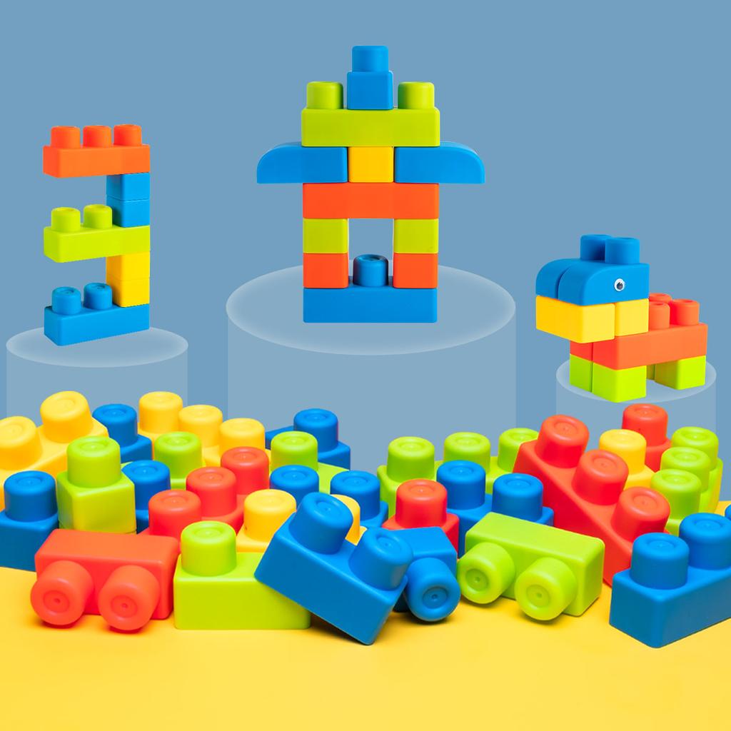 Puzzle Assembled Aoft Rubber Bblock Large Particle Toys