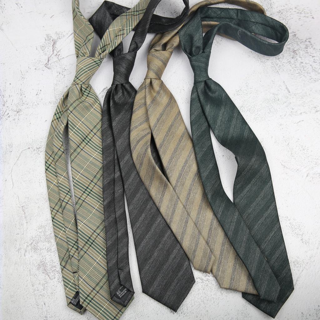 High Sense Men'S Business Casual Dress Cotton Striped Professional Handsome Casual 8Cm Suit And Tie