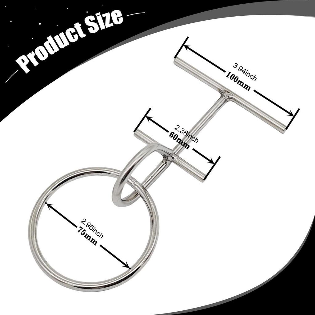 Boat Dock Cleat,with O Tie Rope Handle Ergonomic Cleat T Bar for Fenders Bumpers Sp Lines Moo