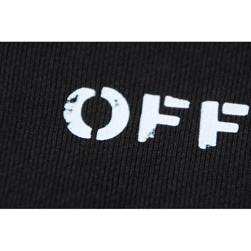 Off-White 2025 Autumn/Winter New Newspaper Arrow Pattern Printed Men's Hoodie