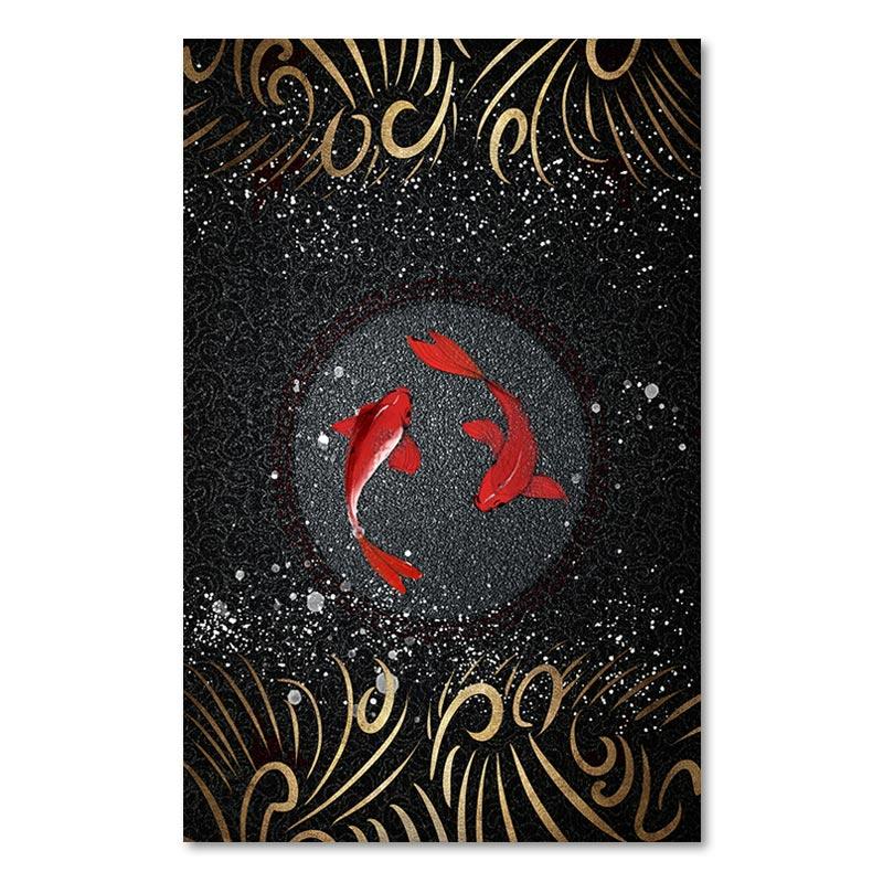 Chinese Style Plum Blossom Painting Decoration Poster Red Crowned Crane Giraffe Light Luxury Poster For Corridor Home Decor