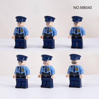M8040 6 Stück Streifendienst Polizei Stadtbesatzung Bausteine ​​Minifigur Spielzeug