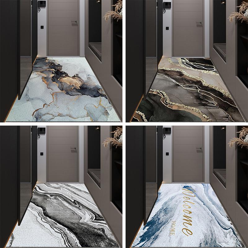 European Style Entrance Door Mat Carpet Living Room Mat PVC Anti-slip Mat Freely Cutting Home Door Mat Custom Hallway Mat Carpet