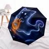 1pc Cat Spirit Automatic Open/Close, Foldable Compact Umbrella with 8-Rib Shaft, Perfect Gift For Men And Women, Casual Style, Vibrant Motif