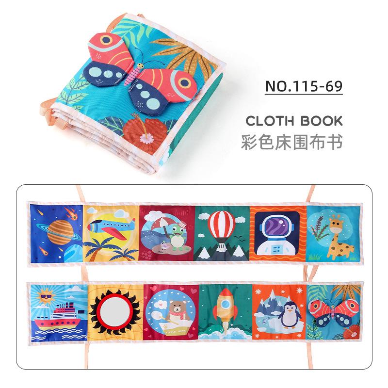 115 Series Infant Early Education Double-Sided Color Bed Circumference Pendant Cognitive Shape Animal Baby Cloth Book Bed Circumference Bb Device