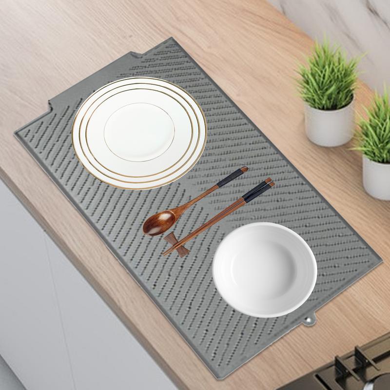 Spülbeckeneinlage Geschirrtrockenständer Anti-Rutsch Wasserdicht Küchen-Trockenmatte Umweltfreundliche Silikonmatten Geschirrmatte Trocknen Küchenmatte Für