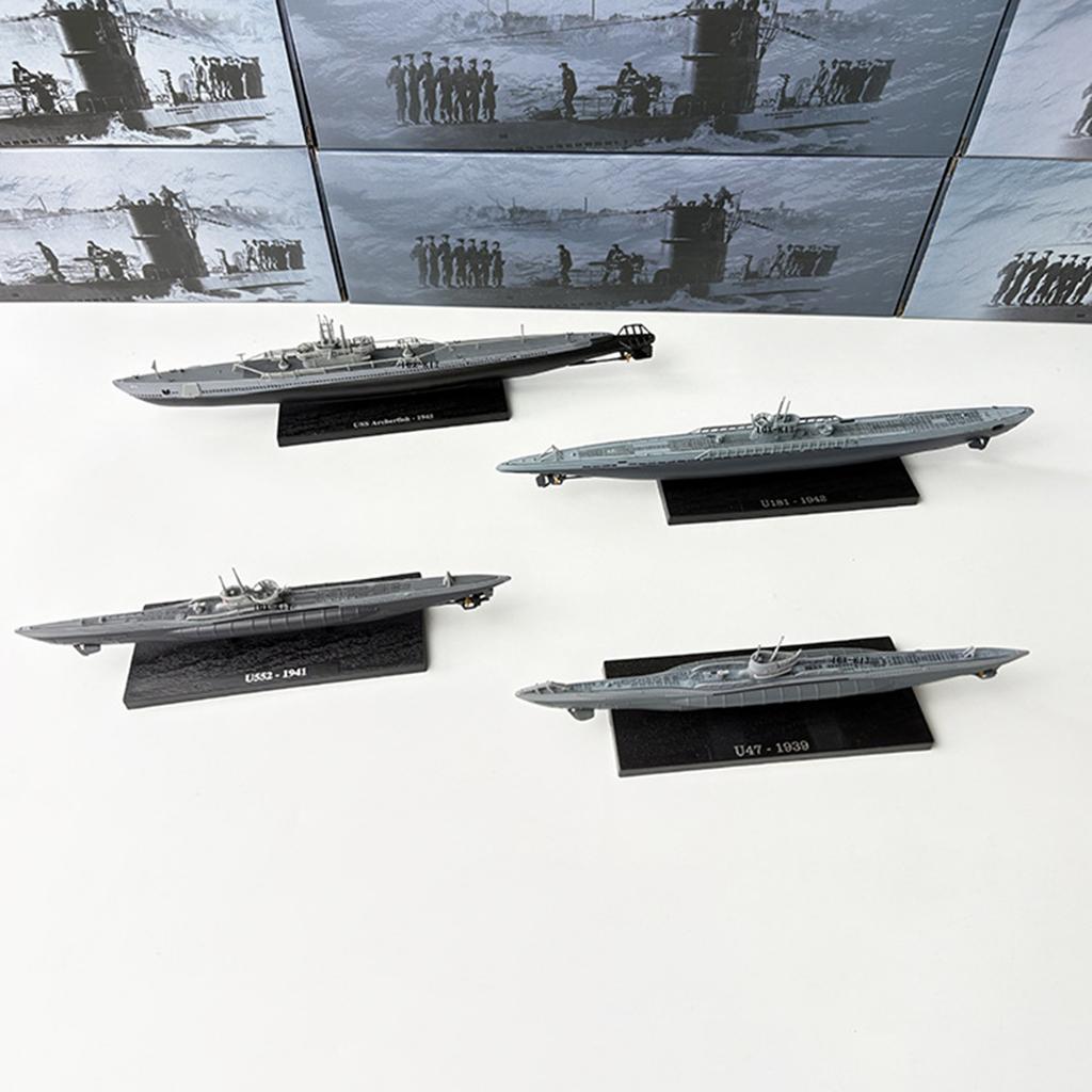 Diecast 1:350 Scale US/German U-boat Submarine Sailfish Alloy WWII U181 U552 Warship Ship Model Ornament Boy Collection Gifts