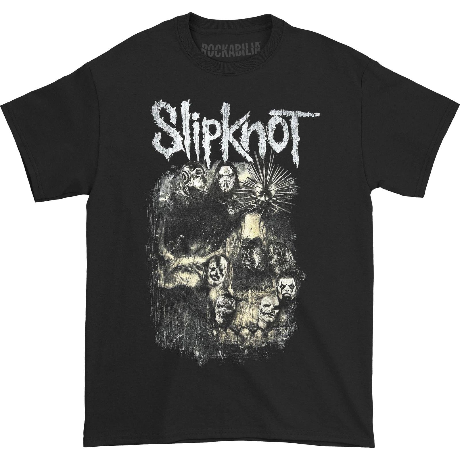 Men s Slipknot Skull Group T-shirt Medium Black XL