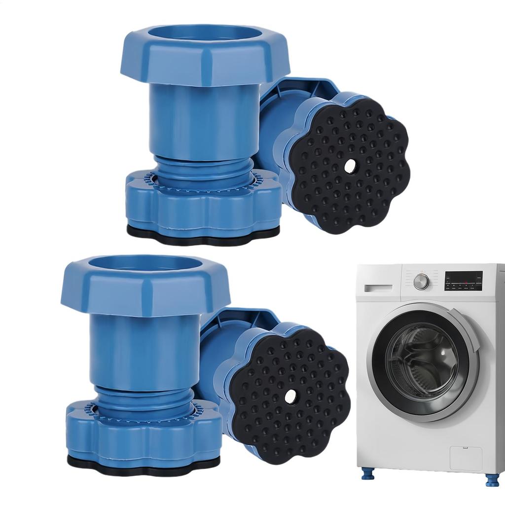 4 sztuki Regulowane na wysokość Podpory Amortyzujące Antypoślizgowe Podkładki pod stopy Poziomowanie hałasu zapobiegające przesuwaniu Stojak pod pralkę