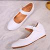 Nurse Soft Sole White Wedge Mary Jane Loafers - Comfortable Spring Shoes for Women