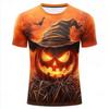 Pumpkin Graphic 3D Print Men's Women's T-Shirt Family Party Kids Short Sleeve Tees Oversize Round Neck Unisex Clothes Top