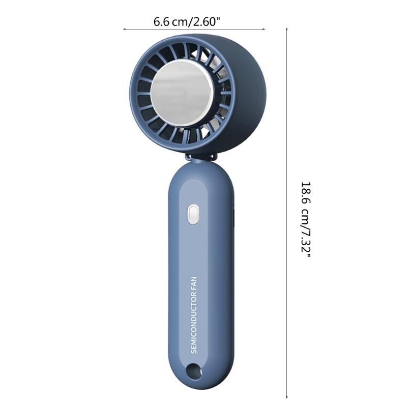 Plastic Mini Foldable Fan Rechargeable Bladeless Handheld Fan Cooling Electric Fan 3 Speed Adjustment for Outdoor Travel