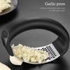 Stainless Steel Garlic Press Crusher Manual Garlic Mincer Chopping Garlic Tool Fruit Vegetable Tools Kitchen Accessories Gadget