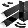 4PCS Metal Garden Bed Corner Bracket with Screws Rustproof Garden Bed Corner Bracket Connector 90 Degree Edging Fixing Bracket
