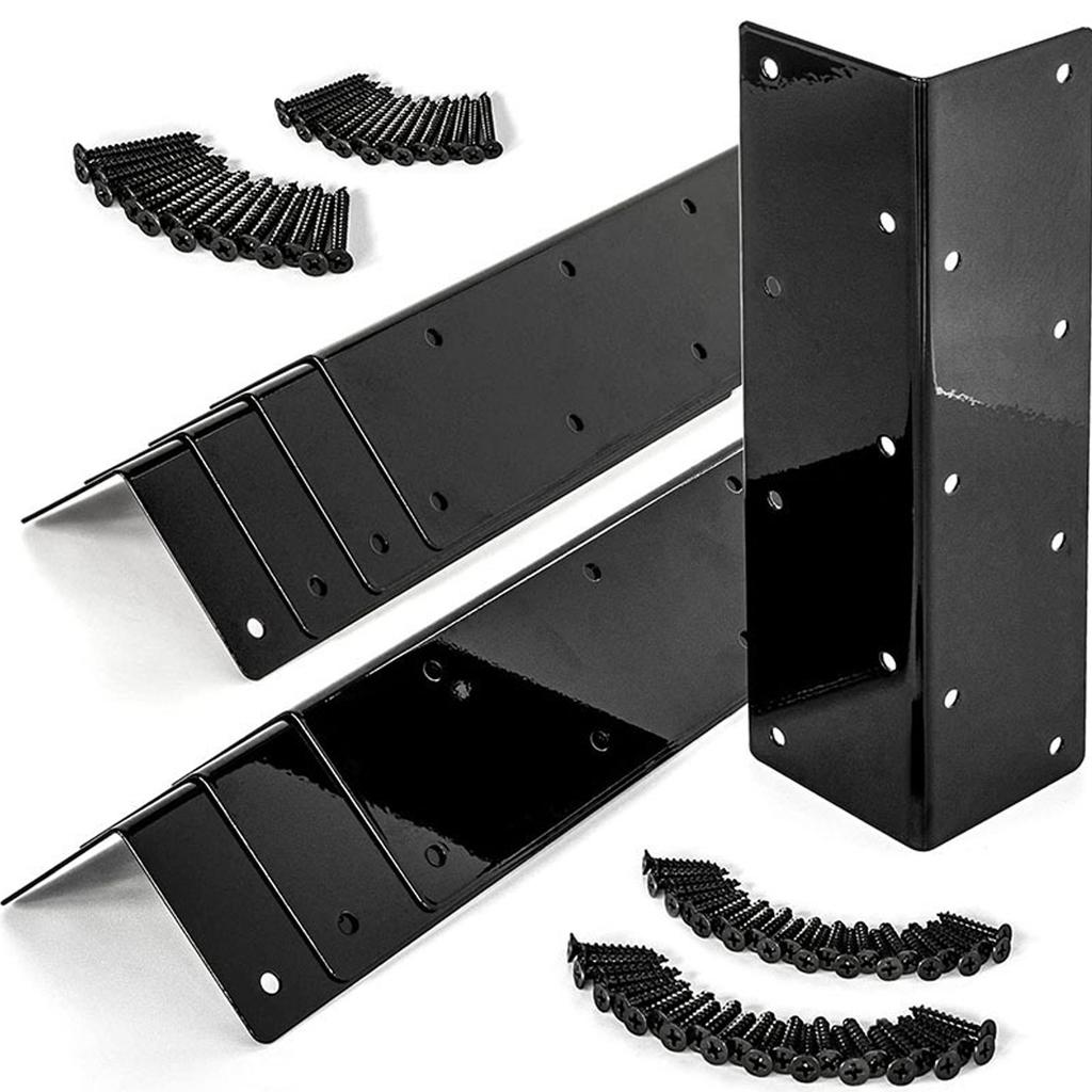 4PCS Metal Garden Bed Corner Bracket with Screws Rustproof Garden Bed Corner Bracket Connector 90 Degree Edging Fixing Bracket