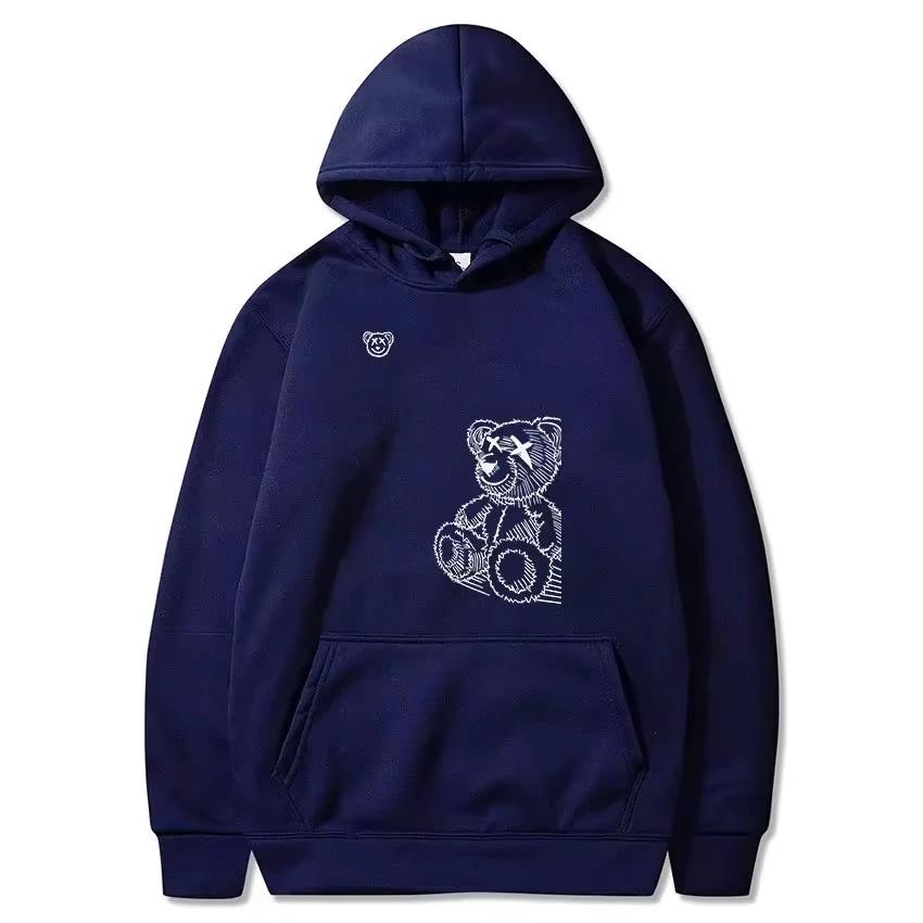 2025 Men's and Women's New Spring Hooded Sporty Casual Solid Print Fashion Trend Casual