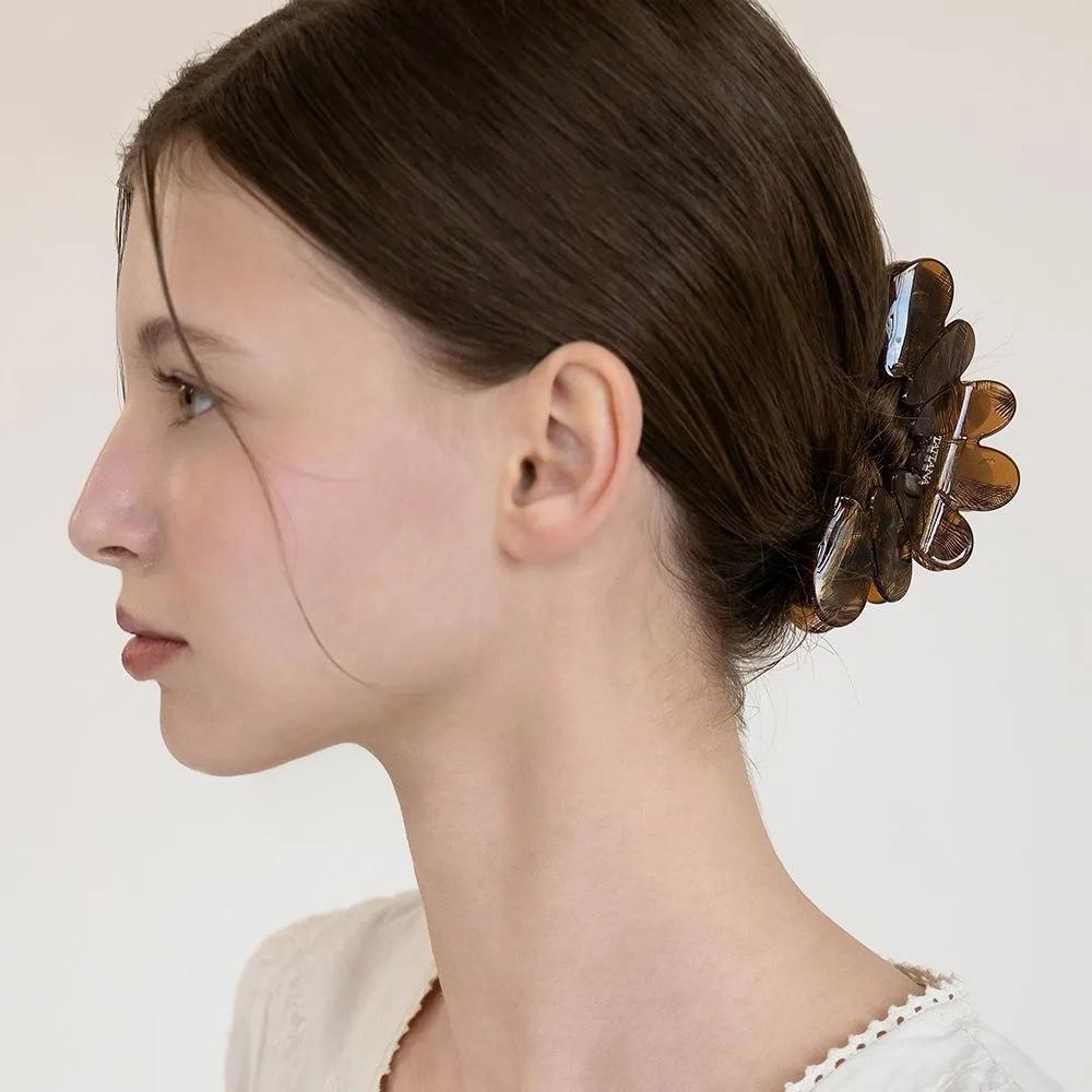Crescent Petal Hair Crow Clip HB2274 BROWN