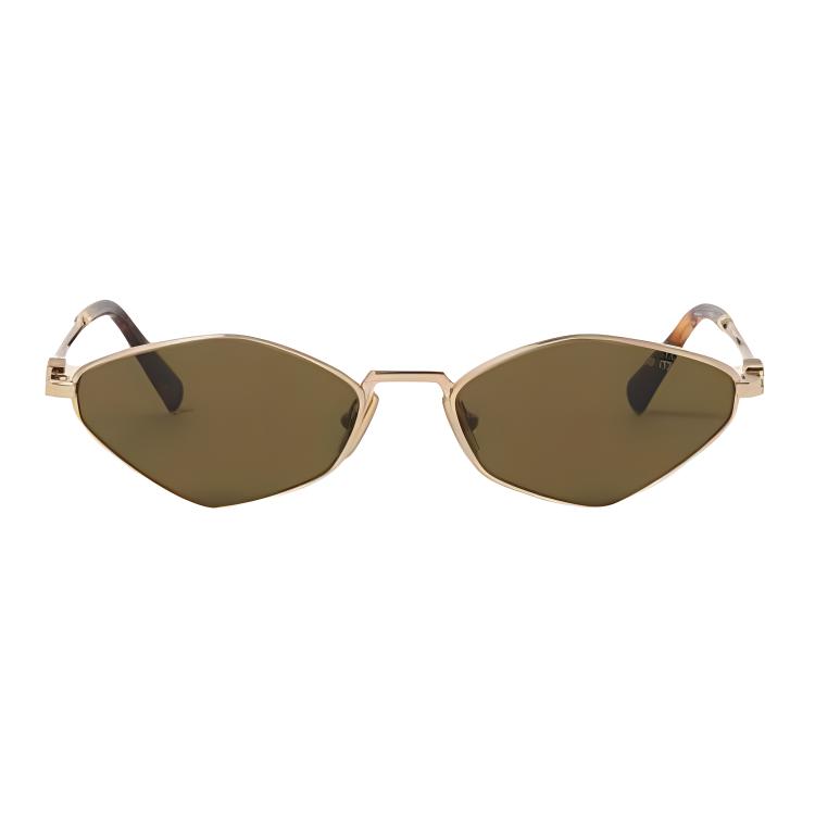 MIU MIU Solid Color Design Metal Irregular Shape Sunglasses Women Sunglasses Gold SMU56ZE5AKFE09ZC056
