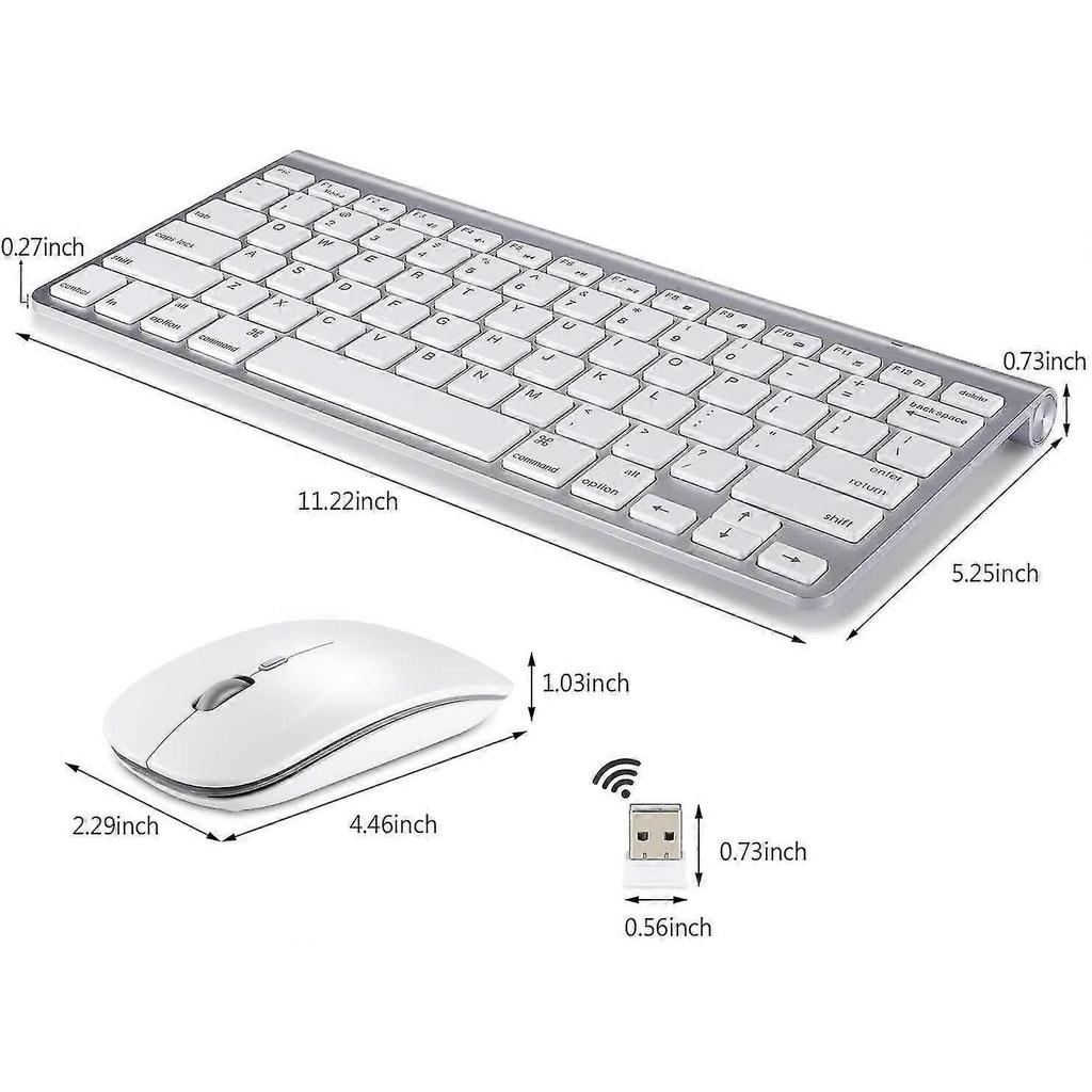 Wireless Keyboard And Mouse For Apple Imac Windows Or Android (2.4g Wireless)