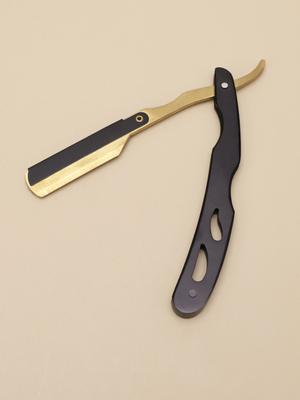 Rasoir Manuel Outil de Barbier Support de Rasoir en Acier Inoxydable Rasoir pour Homme Couteau de Rasage Professionnel Lame Droite Rasoir Barbier Coupe Barbe