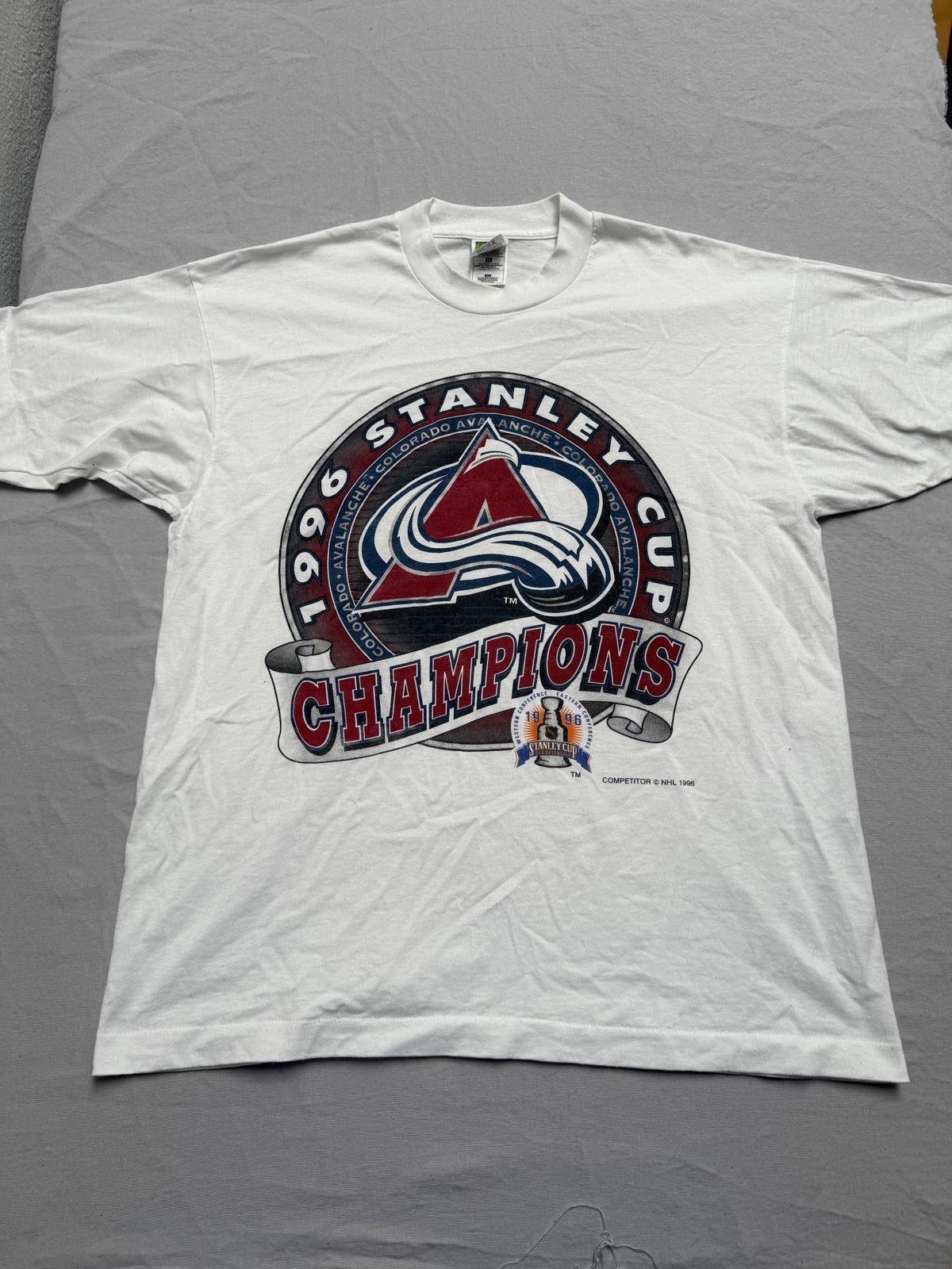 Винтажная футболка Colorado Avalanche Чемпионы Кубка Стэнли 1996 XL S