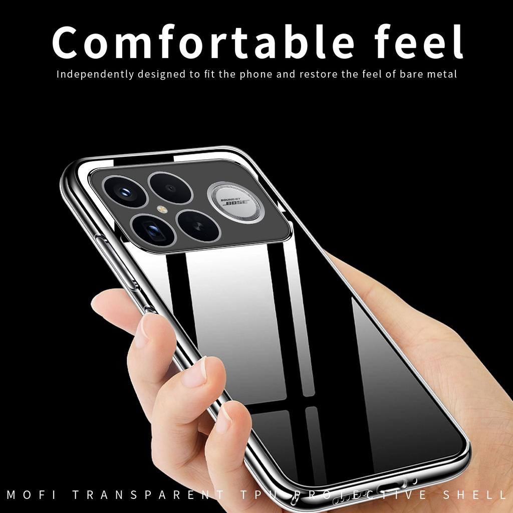 For Xiaomi Redmi K90 Pro Max 5G Clear Phone Case MOFI Ultra-Thin TPU Phone Back Cover
