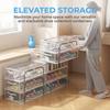 Stackable Transparent Shoe Box Folding Clothes Quilt Storage Box Durable Shoe Holder  Bedroom