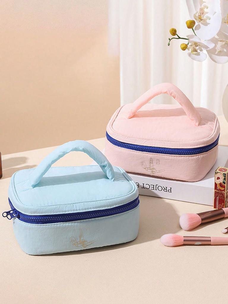 Large-capacity Makeup Bag, Skin Care Products, Toiletries Bag, Travel Hand-held Bag with Zipper, Portable Storage and Sealed