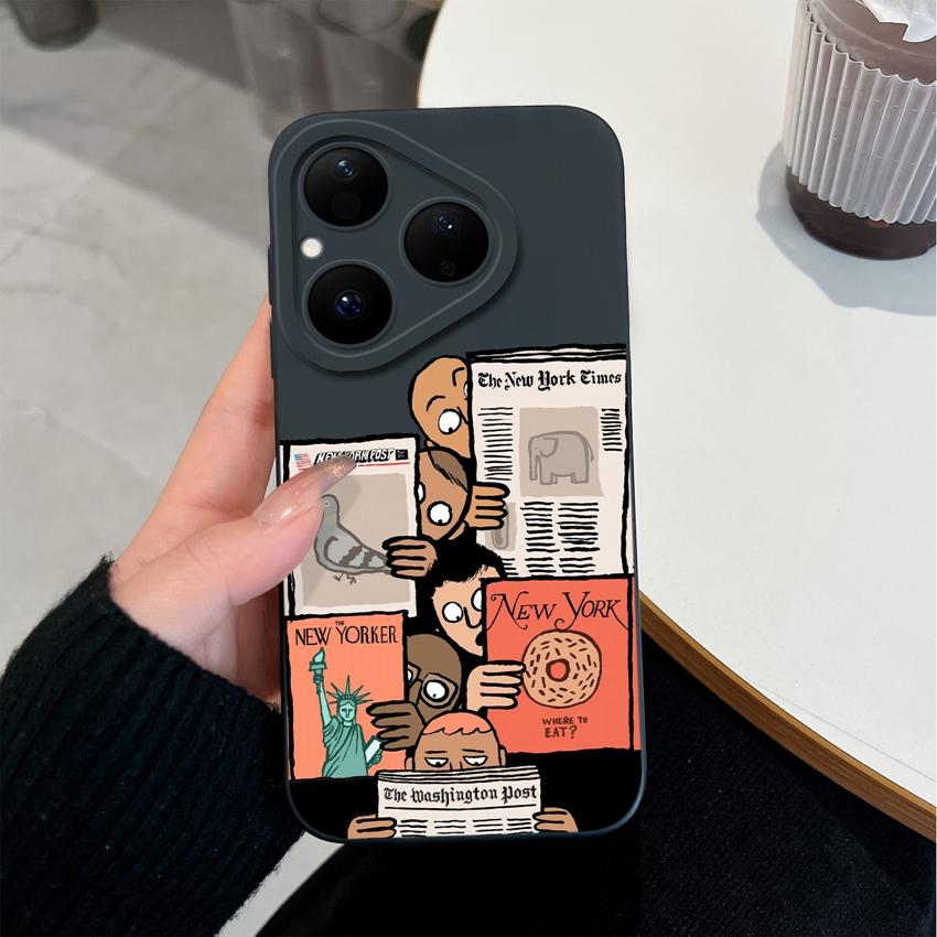 For Huawei Nova 4E 5T Y70 Y90 Y72 6 7 8 9 SE Y61 Pura 80 Pro Phone Case Mix Labels Collage Stickers Soft Back Covers For Huawei Silicone Bumper Casing