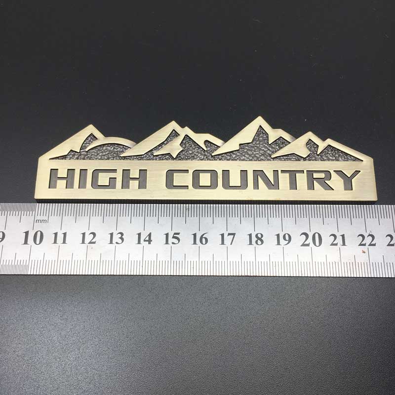 Car Styling 3D Metal HIGH COUNTRY Logo Decal sticker for  Car Trunk Emblem body accessories