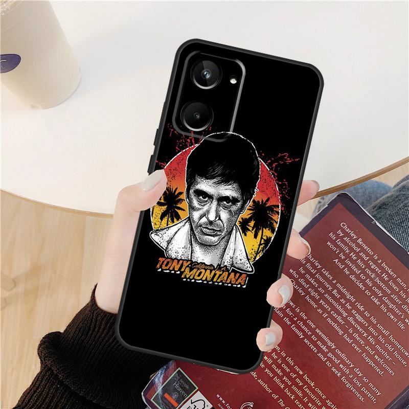 

Scarface Tony Montana Case For Realme C55 C75 C67 C61 C53 C51 C21Y C25S 10 11 12 13 14 Pro Plus GT 6T 6 5 GT7 Pro Realme 12 Pro Plus
