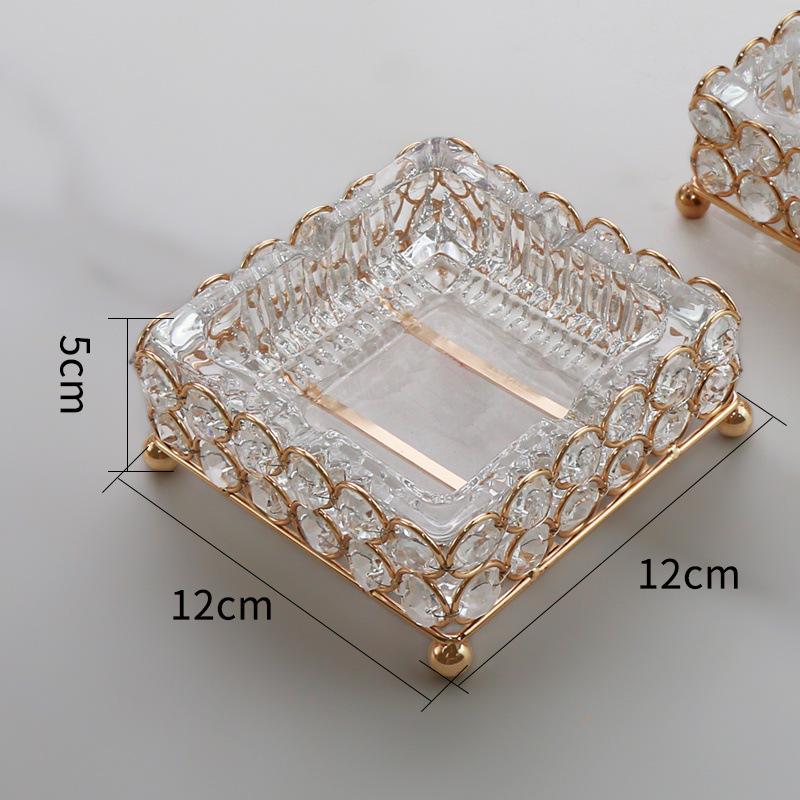 Large Crystal Glass Ashtray for Home, Office, KTV, and Hotel - Modern Luxury Design