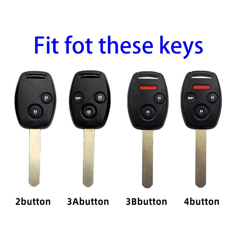 2 3 4 Button Car Key Case Remote Fob Cover For Honda Fit CRV Civic Insight Ridgeline HRV Jazz ACCORD 2003-2013